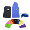 Adhesive Silicone Phone Wallet w/ Snap Closure